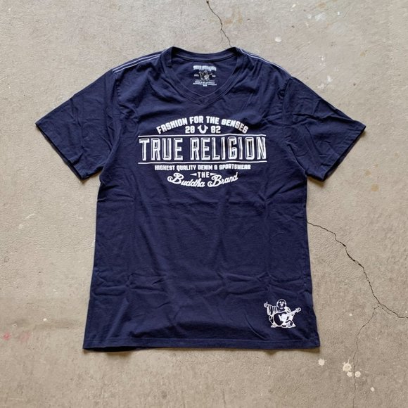 Vintage Navy True Religion Tee - Picture 1 of 4